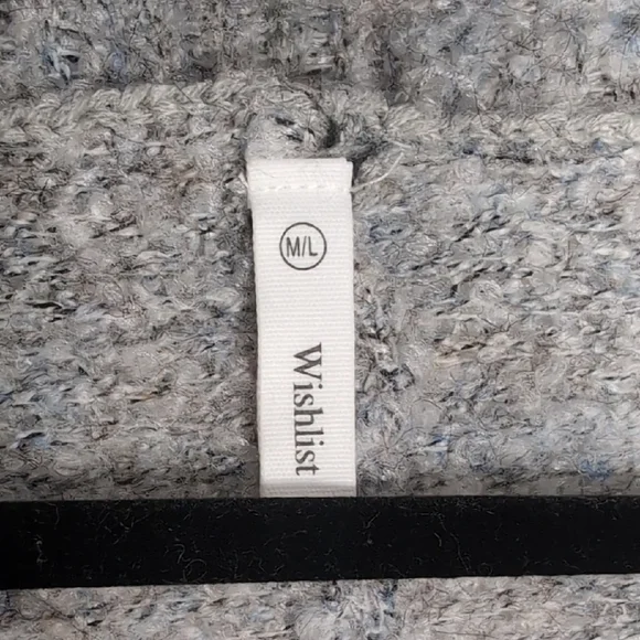 Wishlist | Minimalist Gray Speckled Knitted Cardigan Sweater Size M/L - Picture 11 of 11